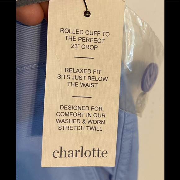 NWT Women’s Crown & Ivy Charlotte Crop Pants SZ 16 Light Blue - Picture 2 of 9